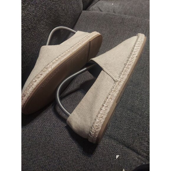 Old Navy Womens Canvas Espadrille Flats Natural Linen Size 9 NWOT Y2K Summer - Picture 8 of 11